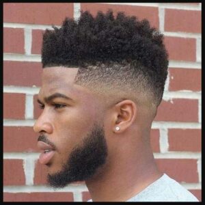 Fade With Curly Top