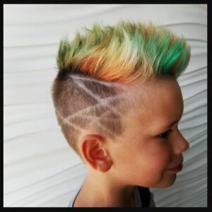 Spiky Boy’s Fade Haircut + Hair Tattoo