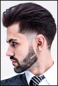 Quiffed Taper Low Fade Haircut