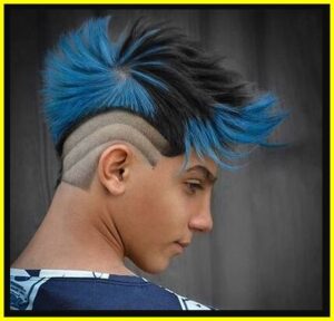Colorful Mohawk Fade Haircut