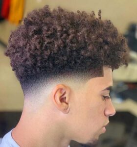 Curly Blowout Fade