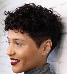 Curly fade haircuts for women