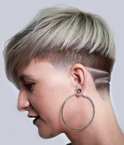Low Fade for a short pixie cut