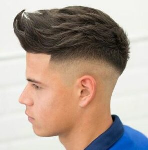 Medium Length Hair On Top High Fade Haircut For Boys