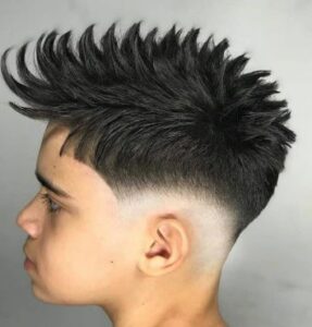 Long Textured Mohawk Haircut + High Fade