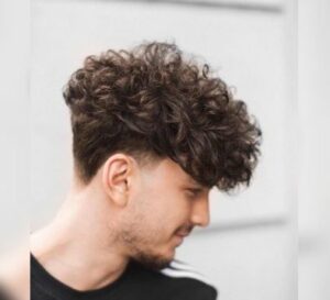 Mid Fade + Curly Hair